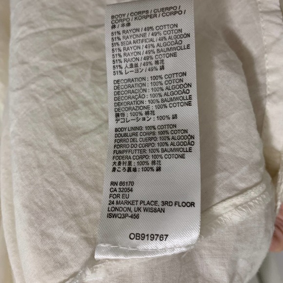 Urban Outfitters Victoria Midi Dress Ivory Size Small - Picture 10 of 13